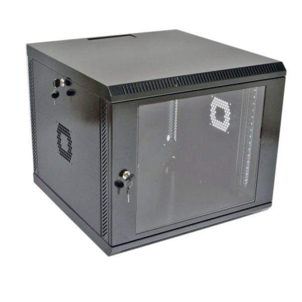Шафа 9U, 600х600x507 мм (Ш*Г*В), акрилове скло