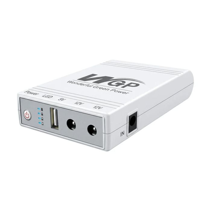 Комплект Mini UPS з блоком живлення: джерело безперебійного живлення Mini UPS WGP UPS103A 10400mAh 5V/12V/12V, Li-ion 4*2.6Ah, для роутера і медіаконвертера та блок живлення Kraft KRF-1203PS 12V/3A