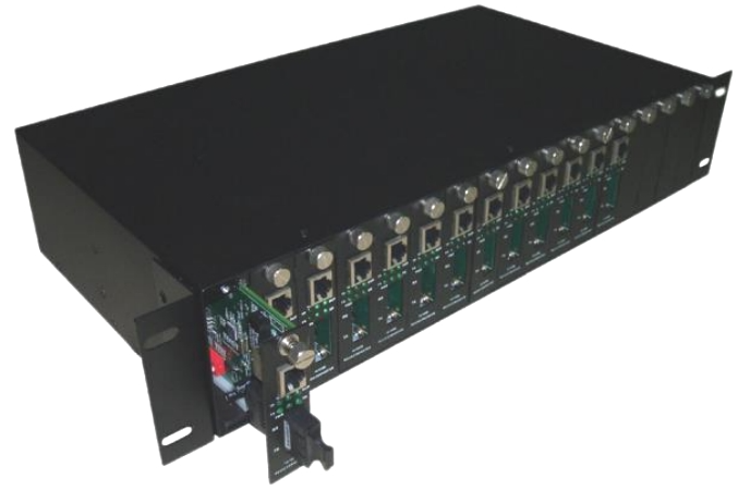 Корпус для монтажу в стійку HongRui HR900-216-AC 482х245х90 мм чорний (8118)