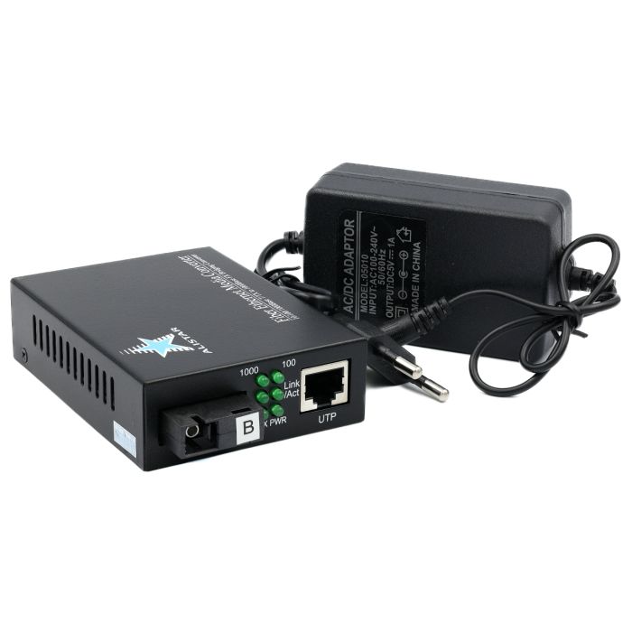 Медіаконвертер 10/100/1000BASE -T 1000BASE-LX 1SM WDM SC 20KM TX1550/RX1310nm