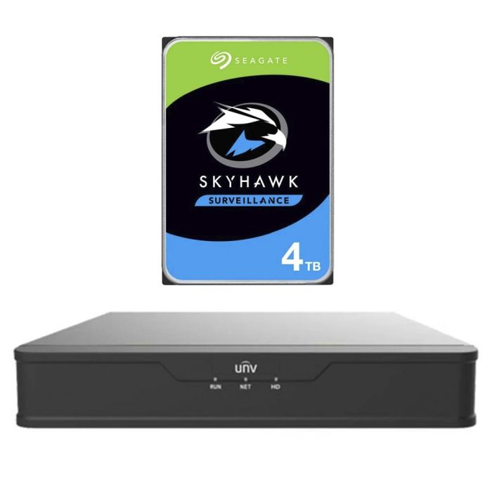 Комплект IP відеореєстратора Uniview NVR301-08S3 + Жесткий диск Seagate SkyHawk HDD 4TB (ST4000VX016)